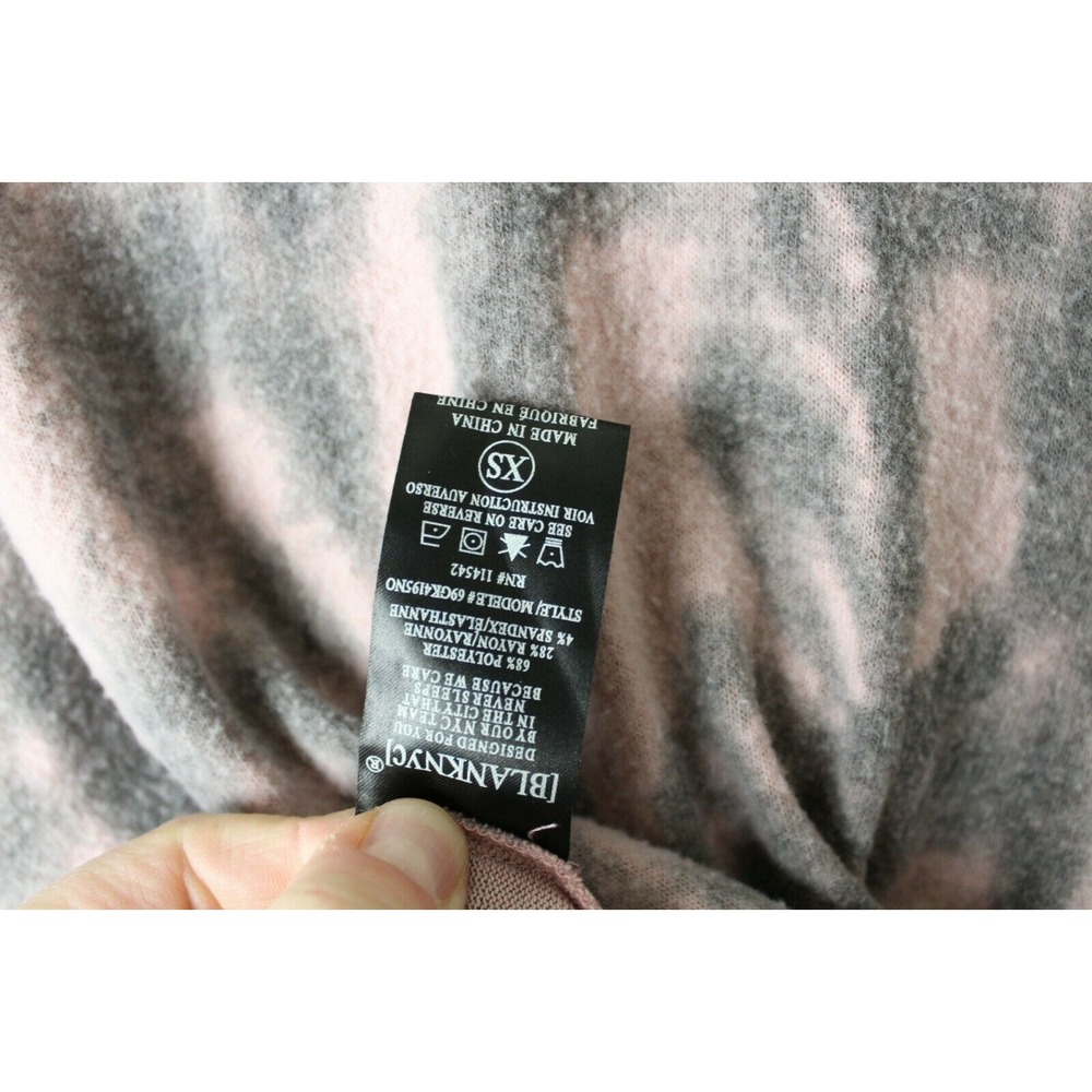 BlankNYX‎ Pink Black Leopard Print Cropped Long Sleeve Hoodie Sz XS - Picture 4 of 6